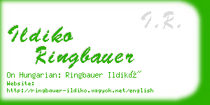 ildiko ringbauer business card